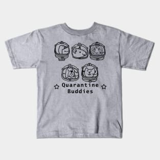 Space Crew 2420 Quarantine Buddies Line Drawing Kids T-Shirt